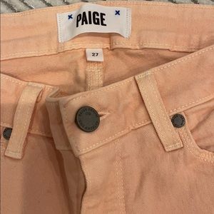 PAIGE peach slim leg pant